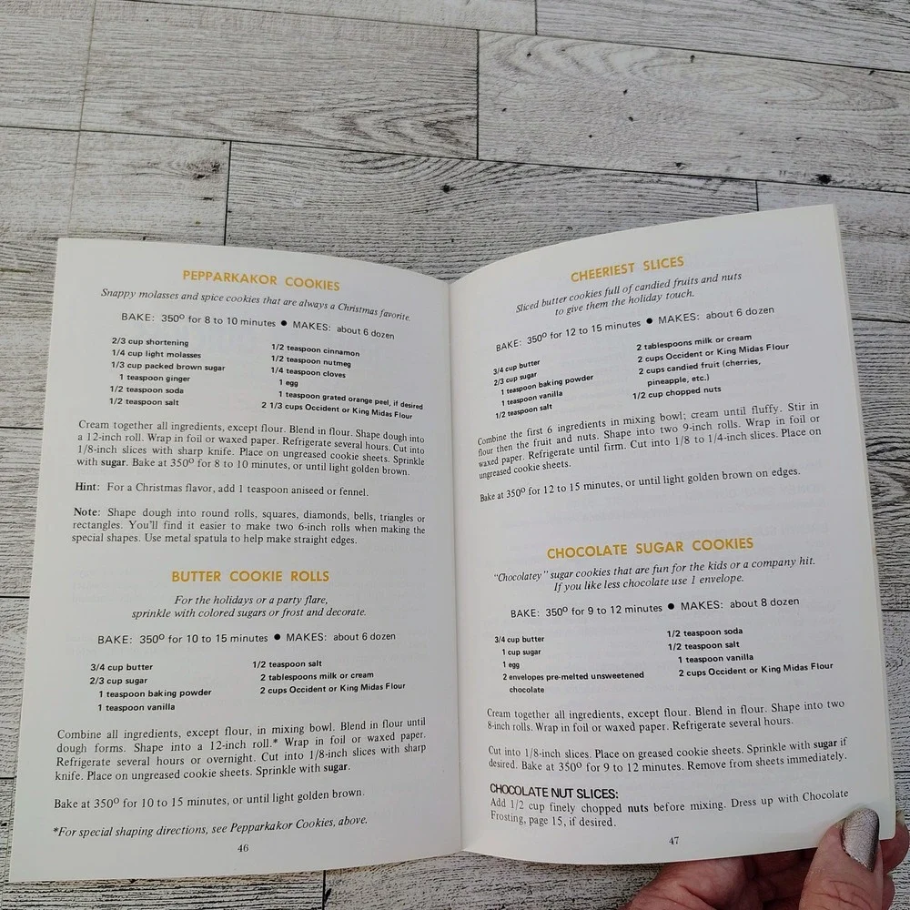 Occident King Midas Quick-As-A-Mix‎ Vtg 1960s Cookbook Booklet Recipes VERY GOOD